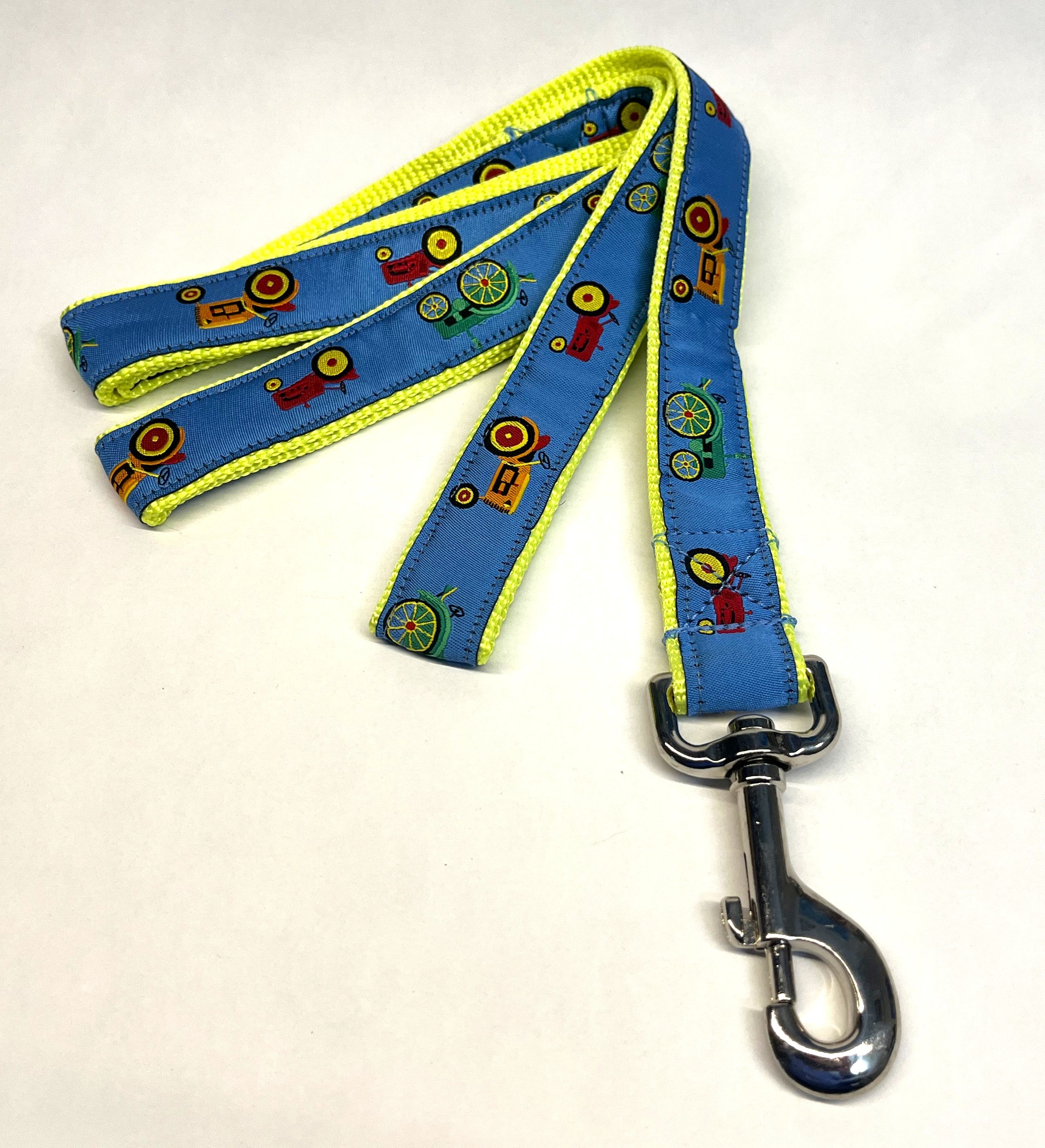 Blue with Tractors Dog Leash 1in