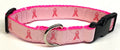 Breast Cancer Awareness Ribbon Dog Collar 1in