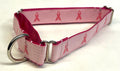 Breast Cancer Awareness Ribbon Martingale Collar 1in