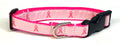 Breast Cancer Awareness Ribbon Dog Collar 3/4
