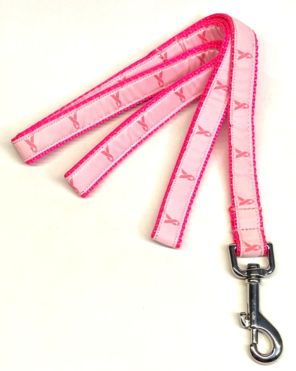 Breast Cancer Awareness Ribbon Dog Leash 3/4