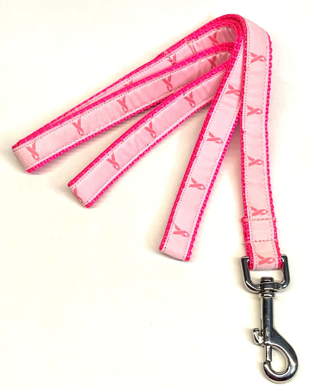 Breast Cancer Awareness Ribbon Dog Leash 3/4