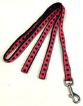 Bright Pink with Black Dots Dog Leash 1/2