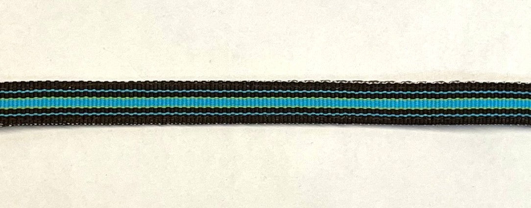 Brown, Blue, and Green Stripe Cat Collar