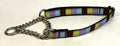 Brown, Green, Lavender, and Blue Squares Chain Martingale Collar 1/2