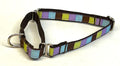 Brown, Green, Lavender, and Blue Squares Martingale Collar 1/2