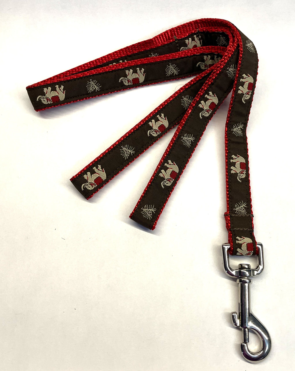 Brown with Elephants Dog Leash 3/4