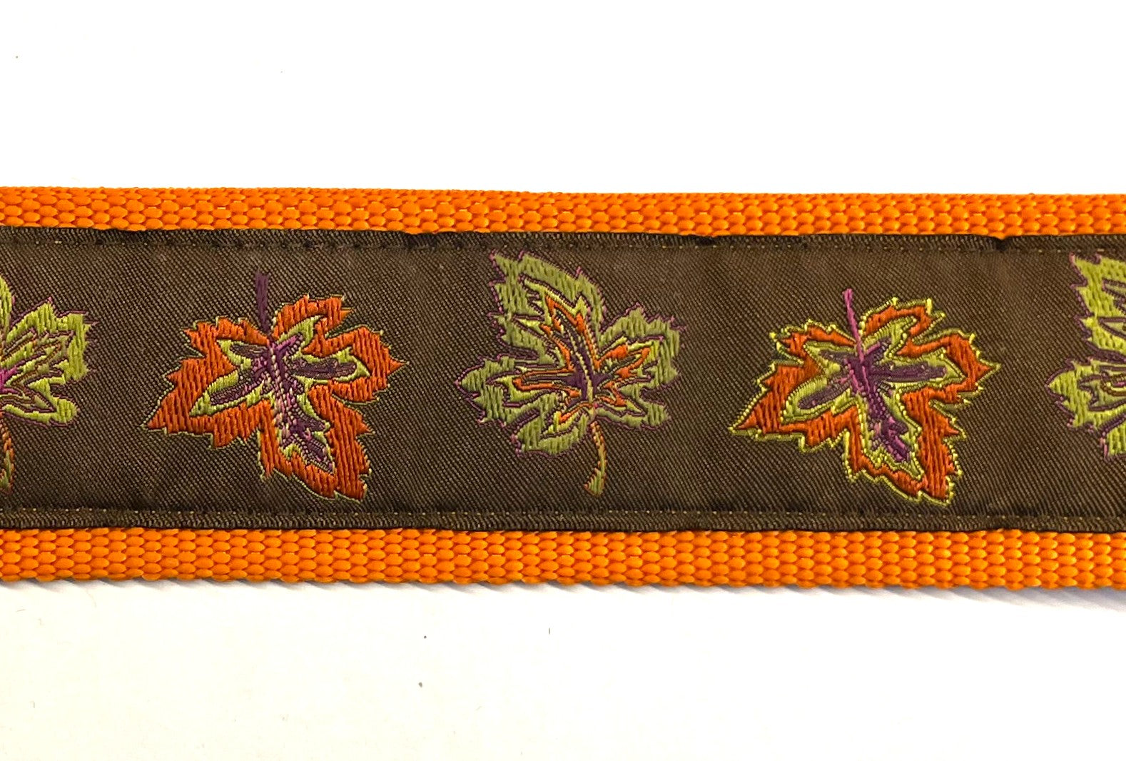 Brown with Fall Leaves Martingale Collar 2in