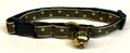 Brown with Green Square Dots Cat Collar