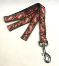 Brown with Pink Paisley Design Dog Leash 1in