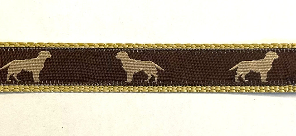 Brown with Tan Labs Dog Collar 1in