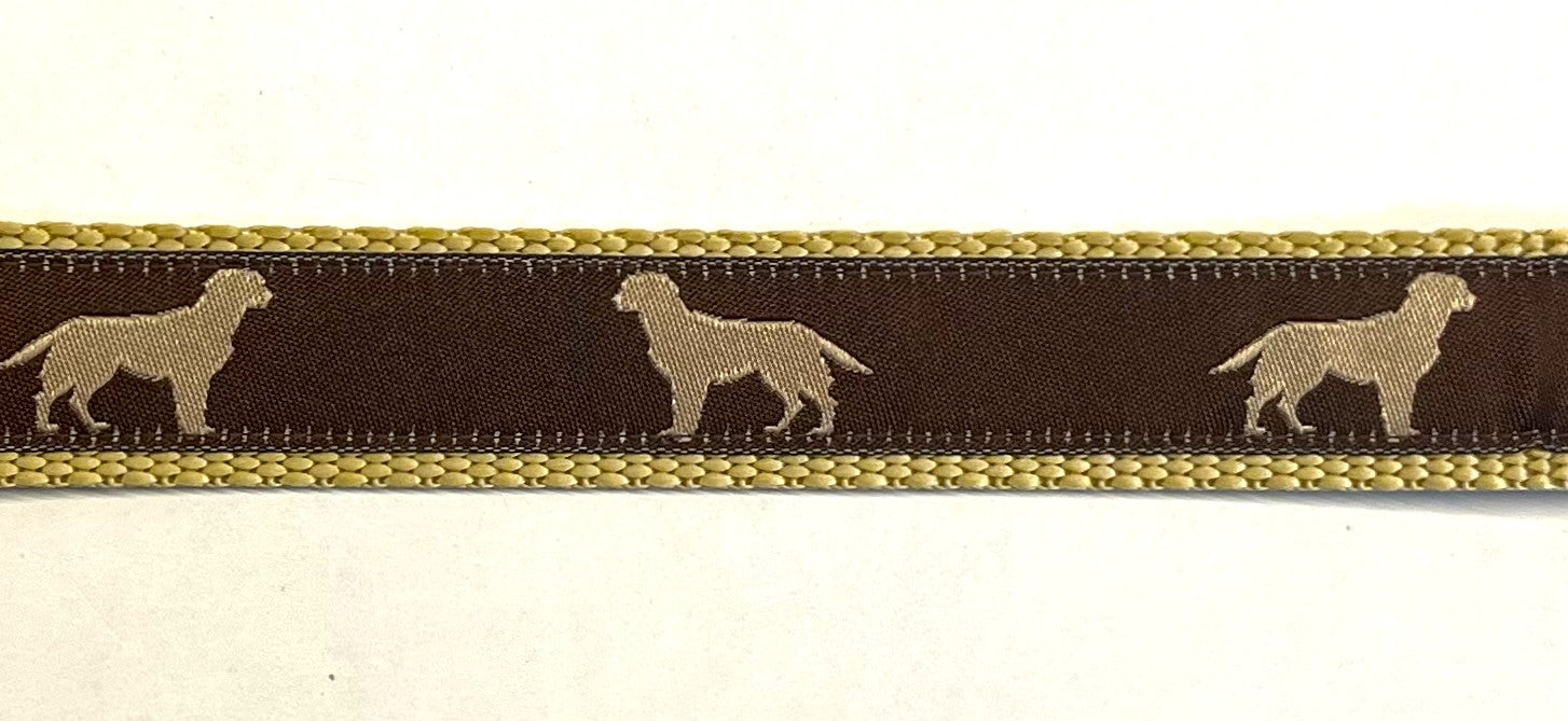 Brown with Tan Labs Dog Collar 1in
