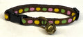 Brown with Yellow, Pink, and Green Dots Cat Collar