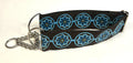Brown with Blue Medallion Design Chain Martingale Collar 2in