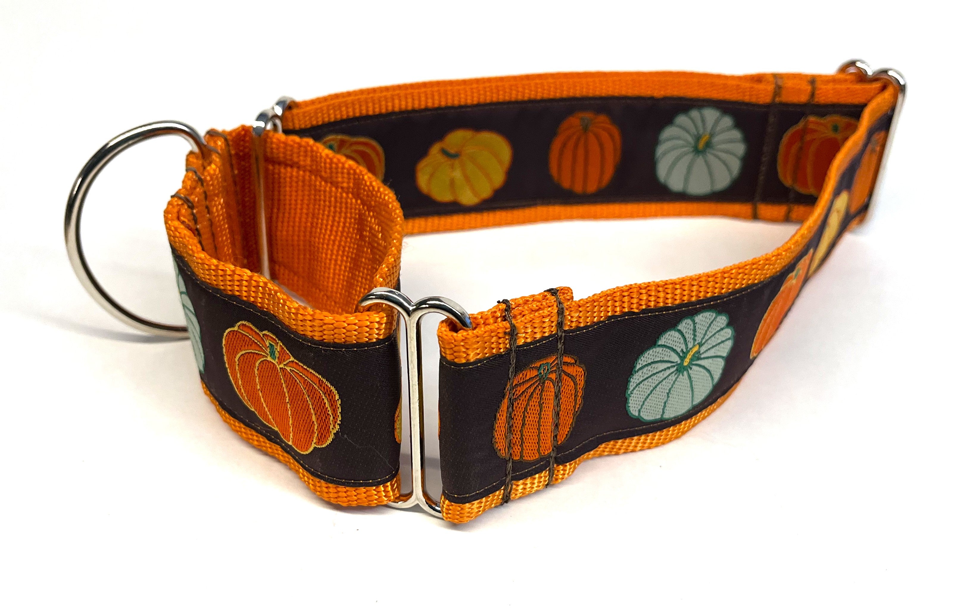 Fall Pumpkin Print Martingale Collar 2in