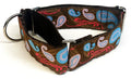 Brown with Blue and Pink Paisley Martingale Collar 1 1/2 in