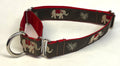 Brown with Elephants Martingale Collar 1in