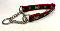 Brown with Elephants Chain Martingale Collar 3/4
