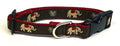 Brown with Elephants Dog Collar 3/4