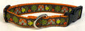 Brown with Houses and Trees Dog Collar 1in