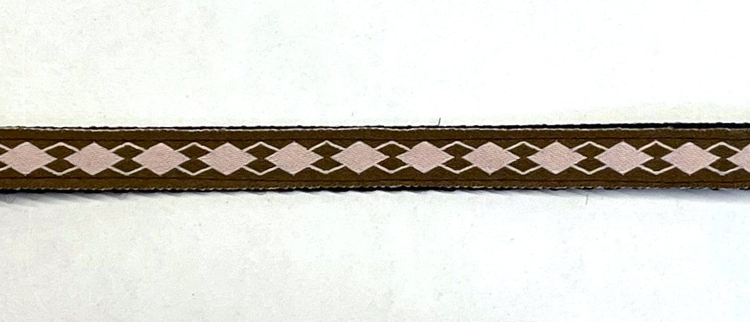 Brown with Light Pink Argyle Cat Collar