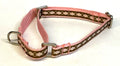 Brown with Light Pink Argyle Martingale Collar 1/2