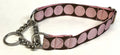 Brown with Light Pink Large Dot Chain Martingale Collar 1in