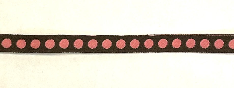Brown with Pink Dots Cat Collar