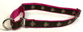 Brown with Pink Flies Martingale Collar 1in