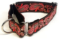 Brown with Pink Paisley Design Martingale Collar 1 1/2 in