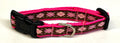Brown with Pink & Light Pink Argyle Dog Collar 1/2