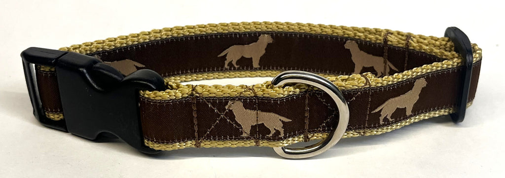 Brown with Tan Labs Dog Collar 1in