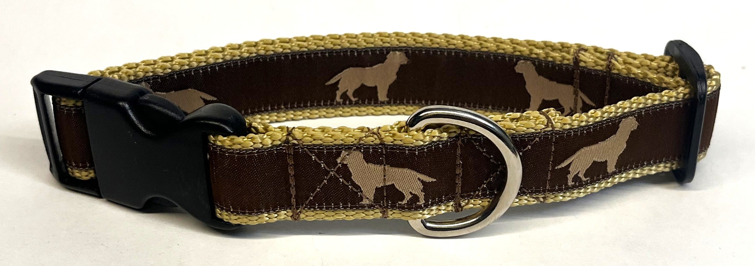 Brown with Tan Labs Dog Collar 1in