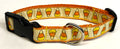 Candy Corns Dog Collar 1in
