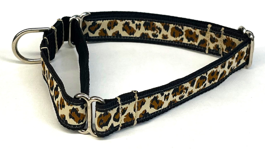 Cheetah Print Martingale Collar 3/4
