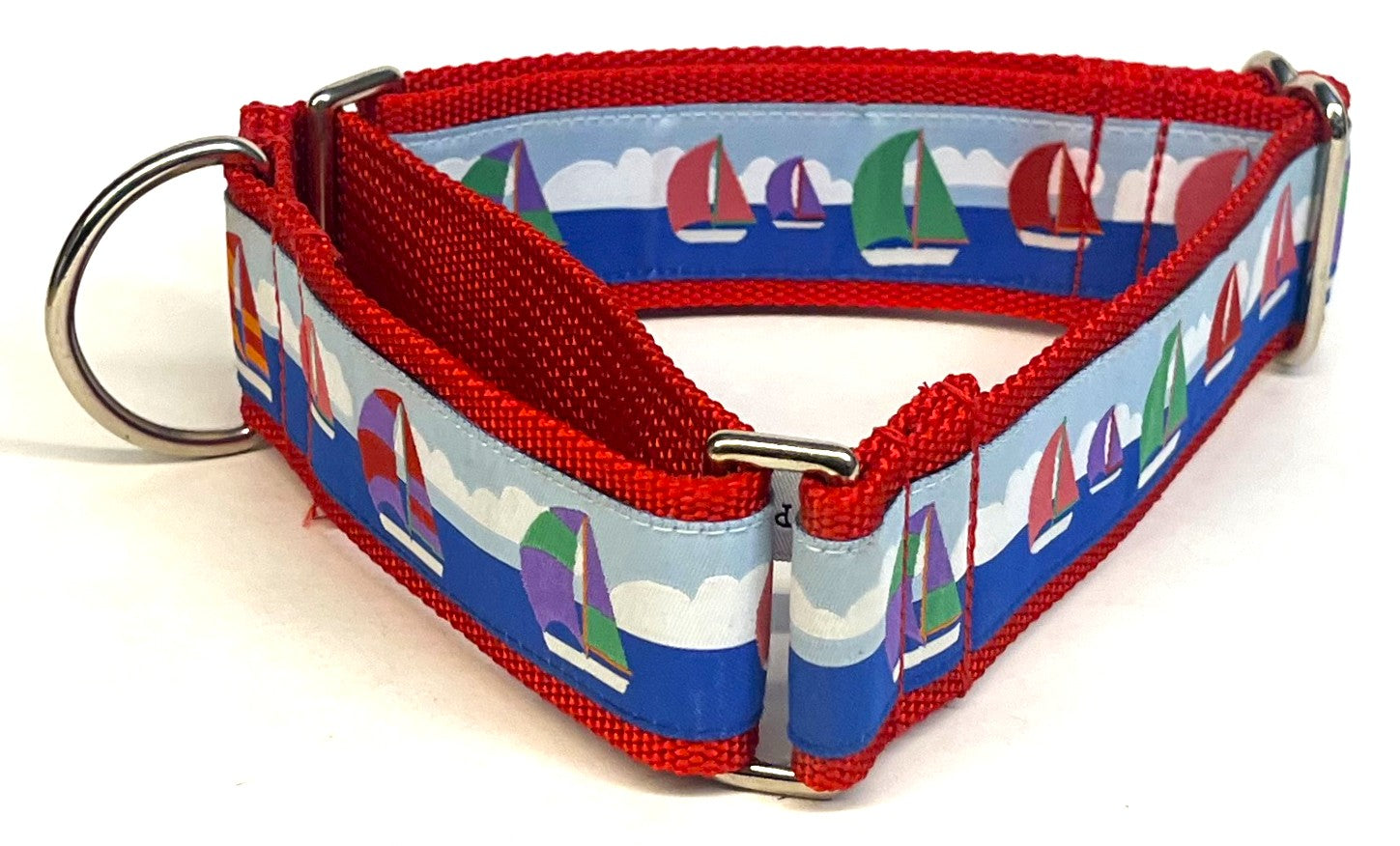 Colorful Sailboats on the Water Martingale Collar 1 1/2 in