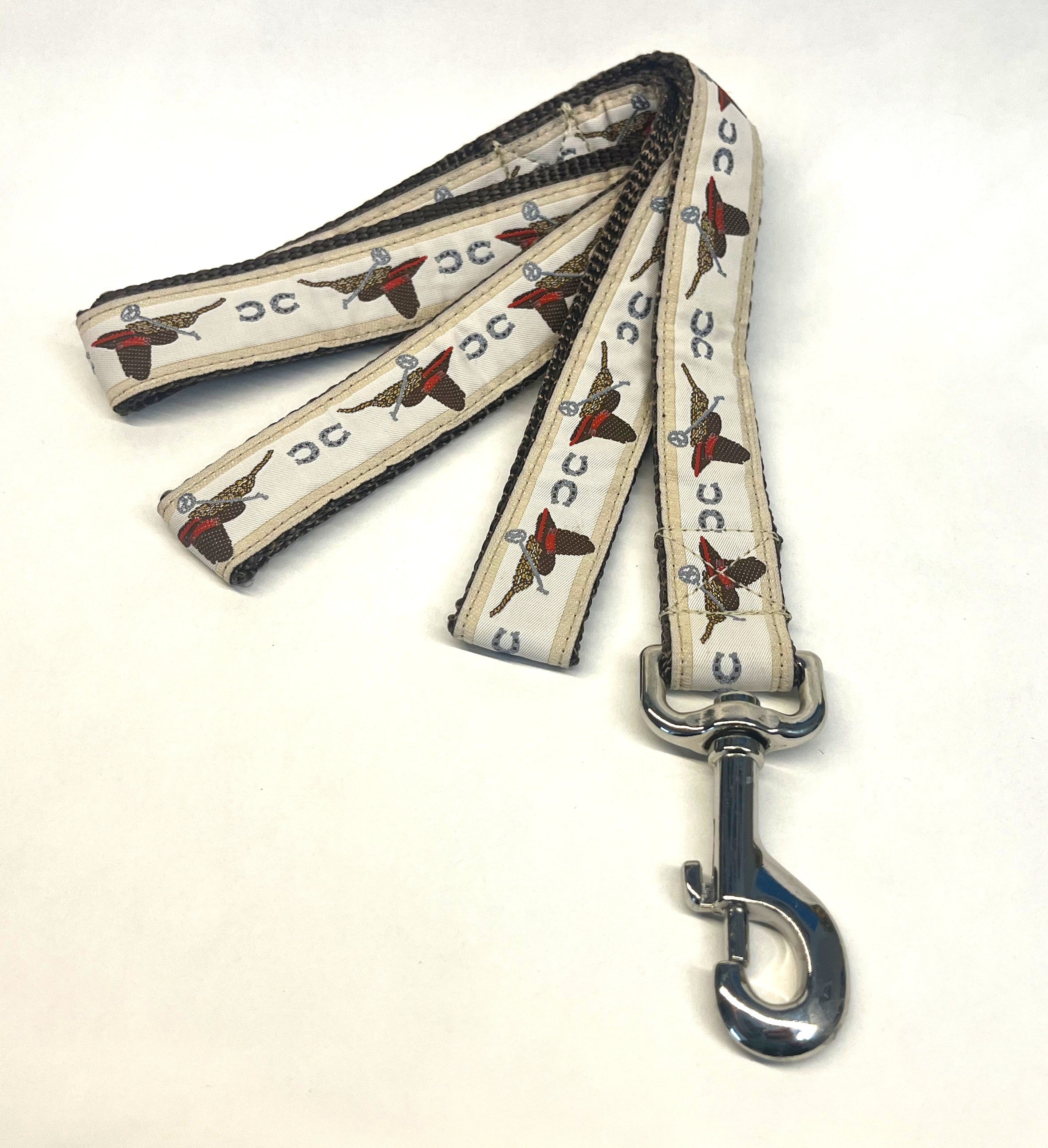 Cowboy Hat, Rope and Horseshoes Dog Leash 1in