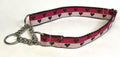 Dark Pink and Pink with Brown Hearts Chain Martingale Collar 1in