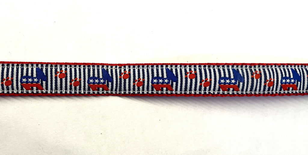 Democrat Donkeys and Paws Dog Leash 3/4