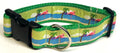 Flamingos and Palm Trees Dog Collar 1 1/2 in