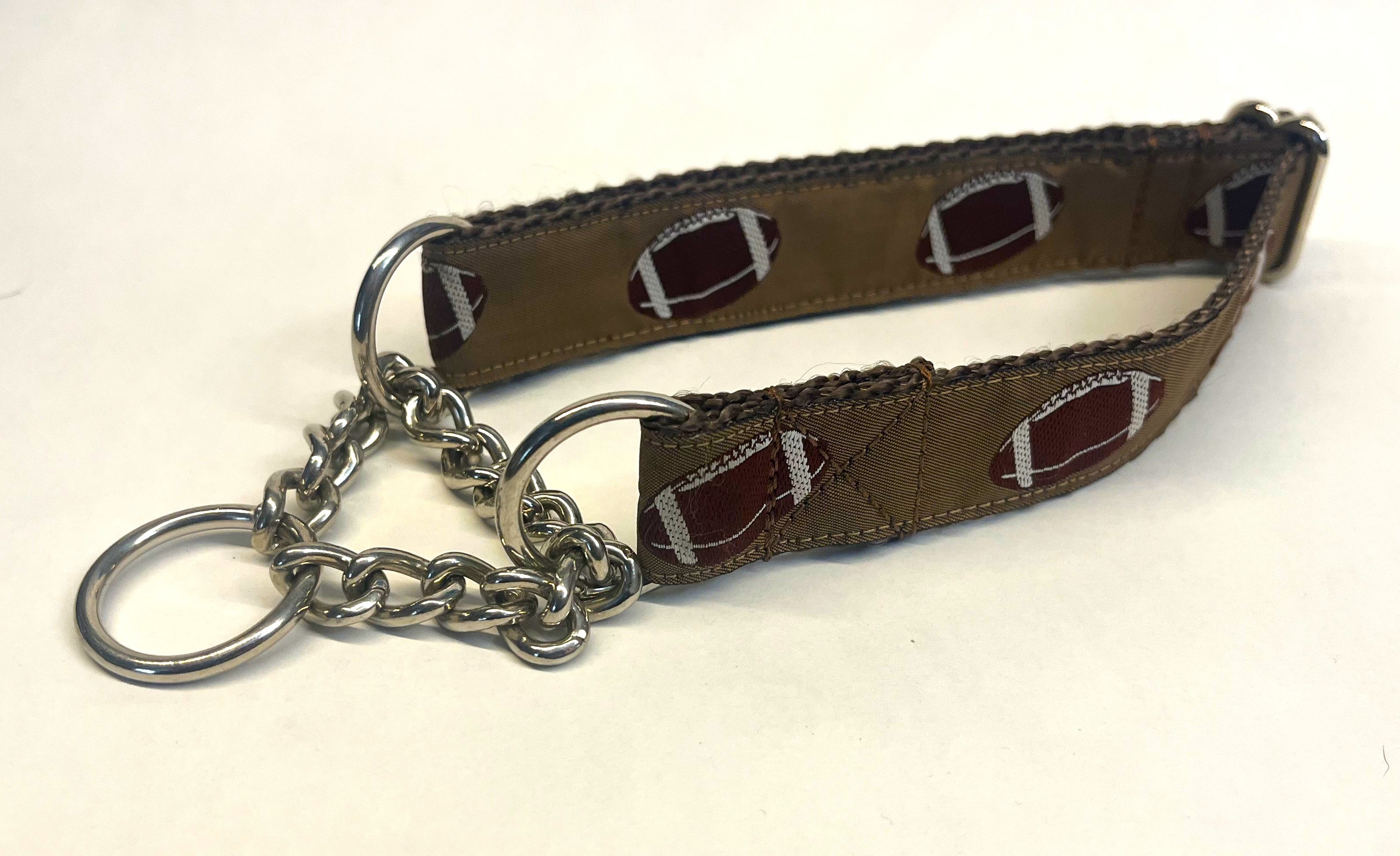 Footballs Chain Martingale Collar 1in