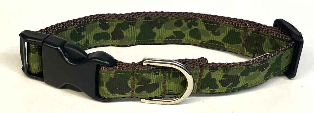 Green Camo Dog Collar 3/4