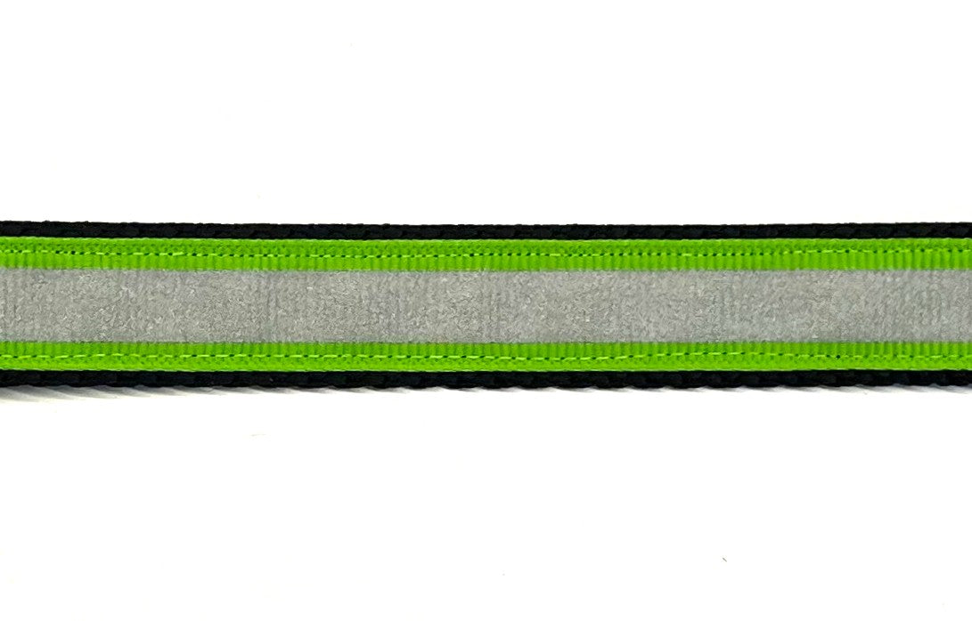 Green Reflector Dog Leash 3/4