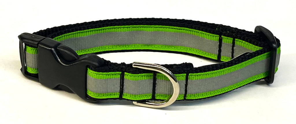 Green Reflector Dog Collar 3/4