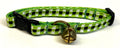 Green, Black, and White Plaid Cat Collar