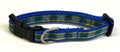 Green, Blue, Black & Yellow Plaid Dog Collar 1/2