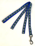 Green, Blue, Black & Yellow Plaid Dog Leash 1/2