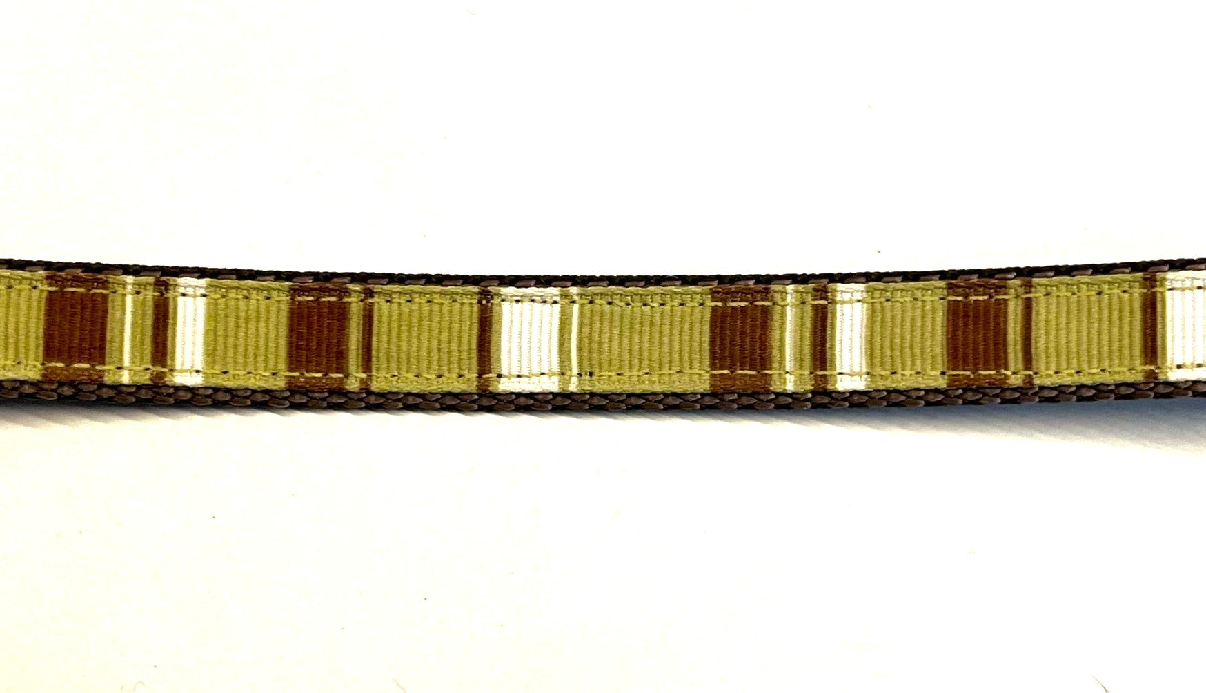 Green, Brown, White Vertical Stripes Martingale Collar 1/2