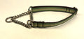 Green, Light Green, Brown, and White Stripes Chain Martingale Collar 1/2