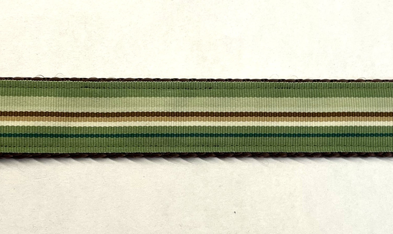 Green, Light Green, Brown, and White Stripes Dog Leash 1in